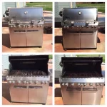 Before and after of grill